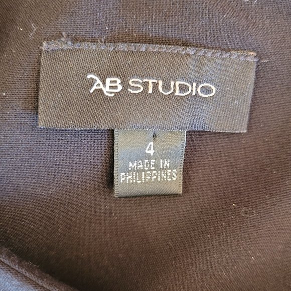 Bodycon Color Block Cap Sleeve Belted Dress by AB Studio.  Size 4 - Picture 7 of 9